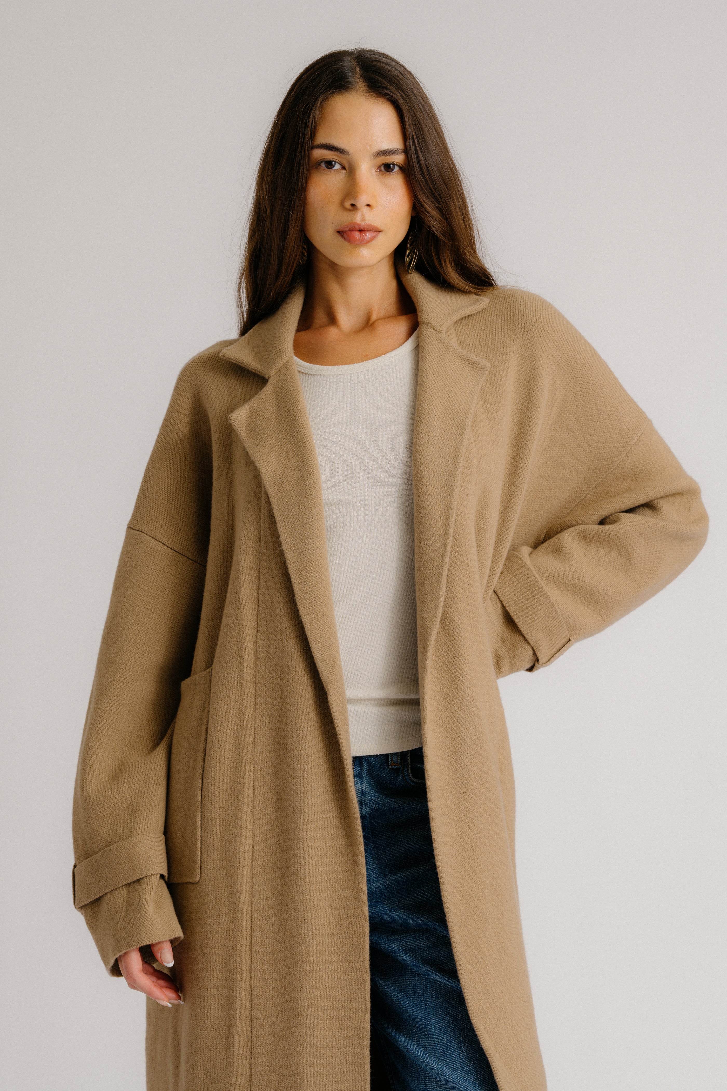 ANIKA DUSTER COAT | CAMEL