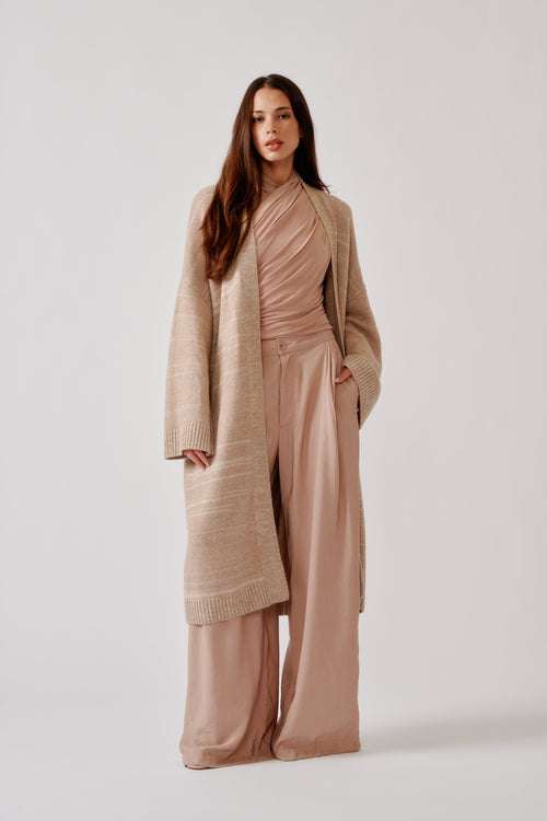 CEDAR SLOUCHY CASHMERE  DUSTER | DUNE HEATHER