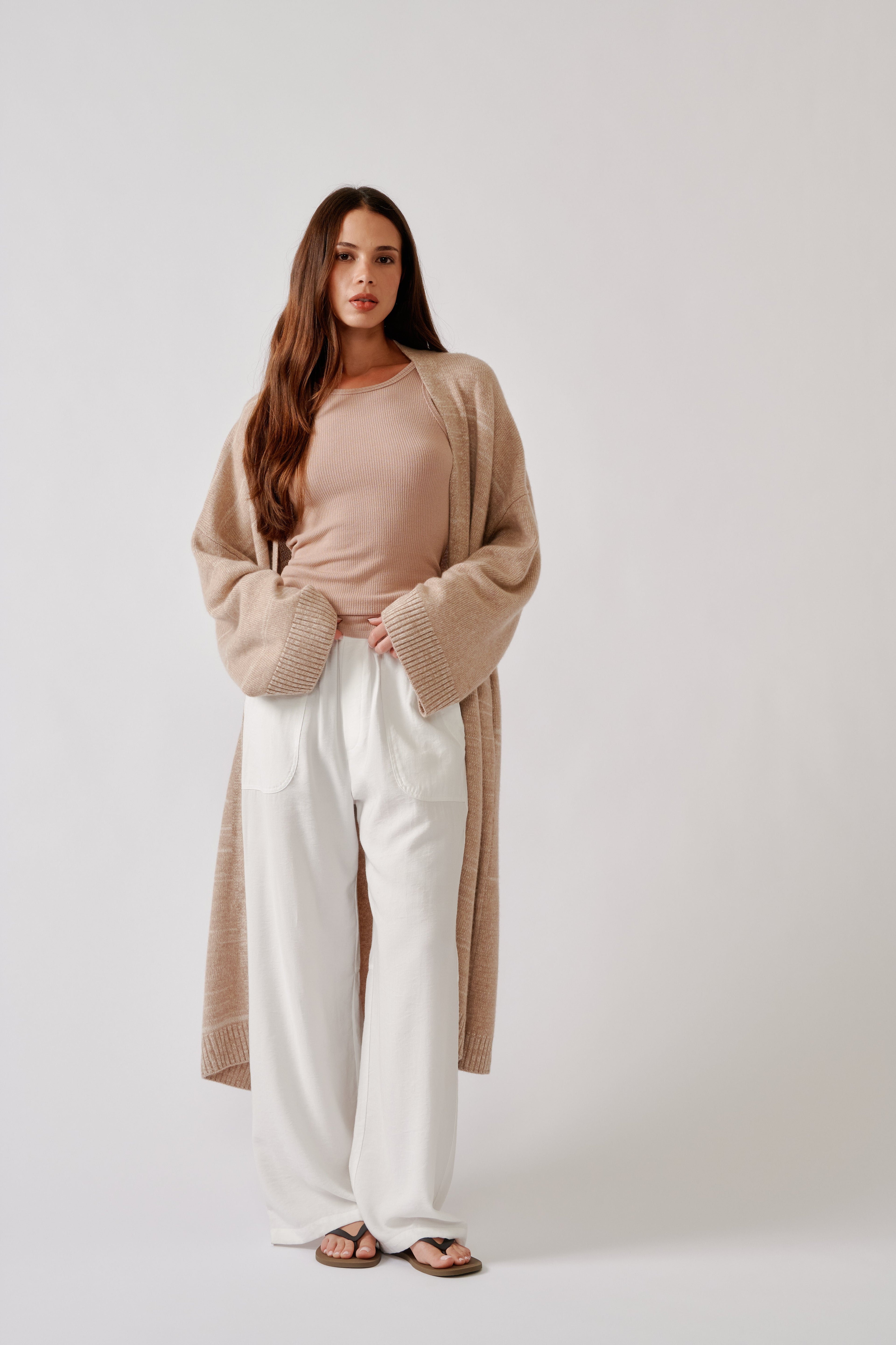 CEDAR SLOUCHY CASHMERE  DUSTER | DUNE HEATHER